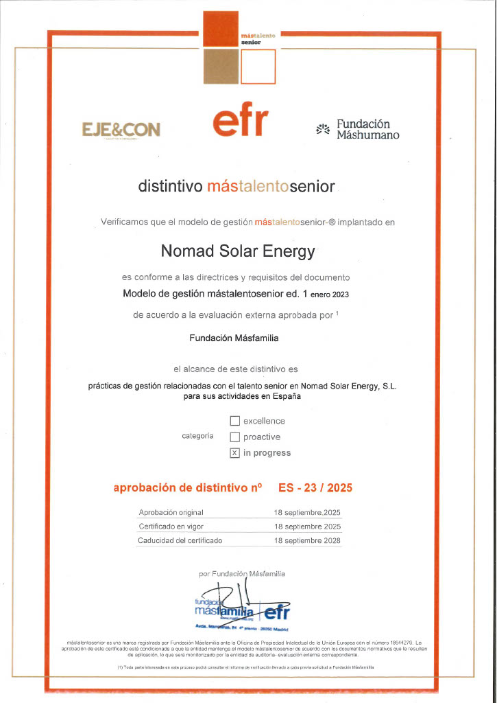 mas talento senior certificado